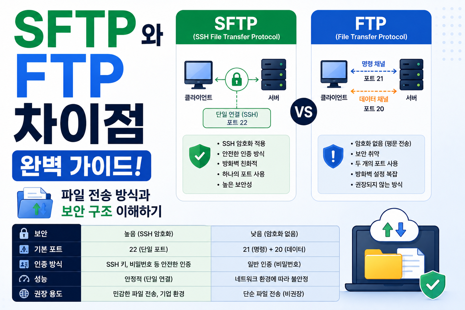 SFTP와 FTP 차이점